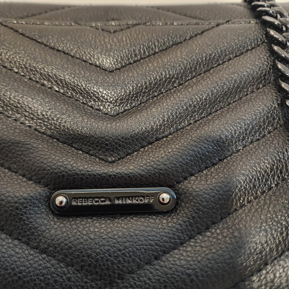 Rebecca Minkoff Black Chevron Crossbody Bag - Picture 3 of 11